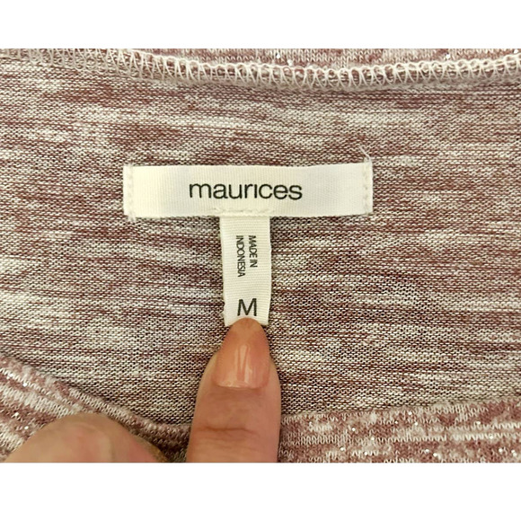 🛍️ Maurices Mauve Ruffle Long Sleeve Top Womens Size M - Picture 4 of 8